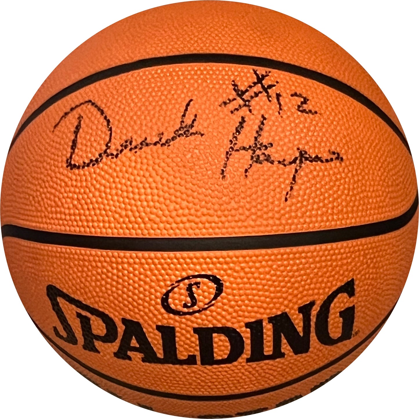 Derek Harper Hand Signed Spalding Basketball Dallas Mavericks Mavs NBA